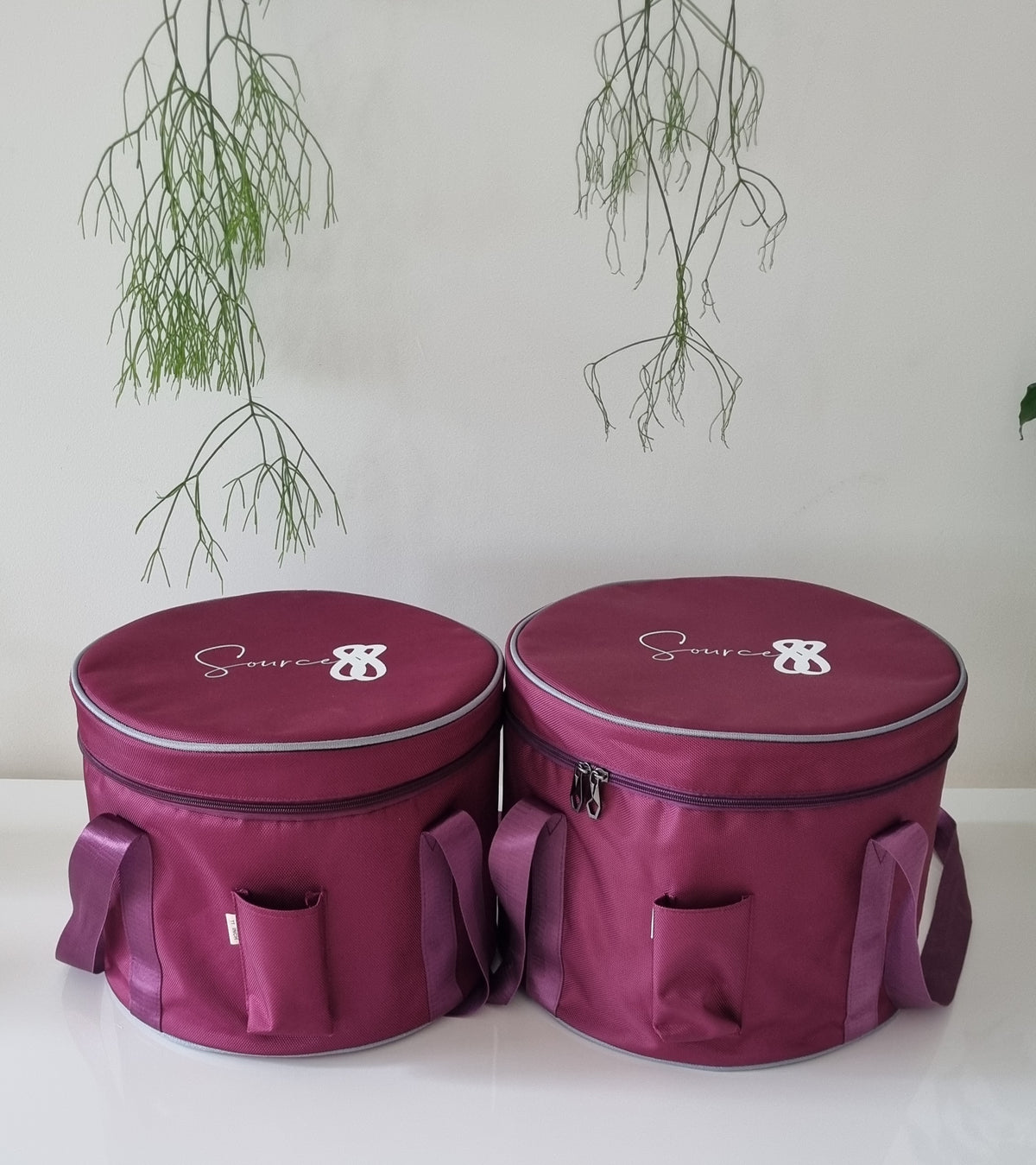 2 x Padded Carry Bags for Full Set of 7 Crystal Singing Bowls with Protective Inserts