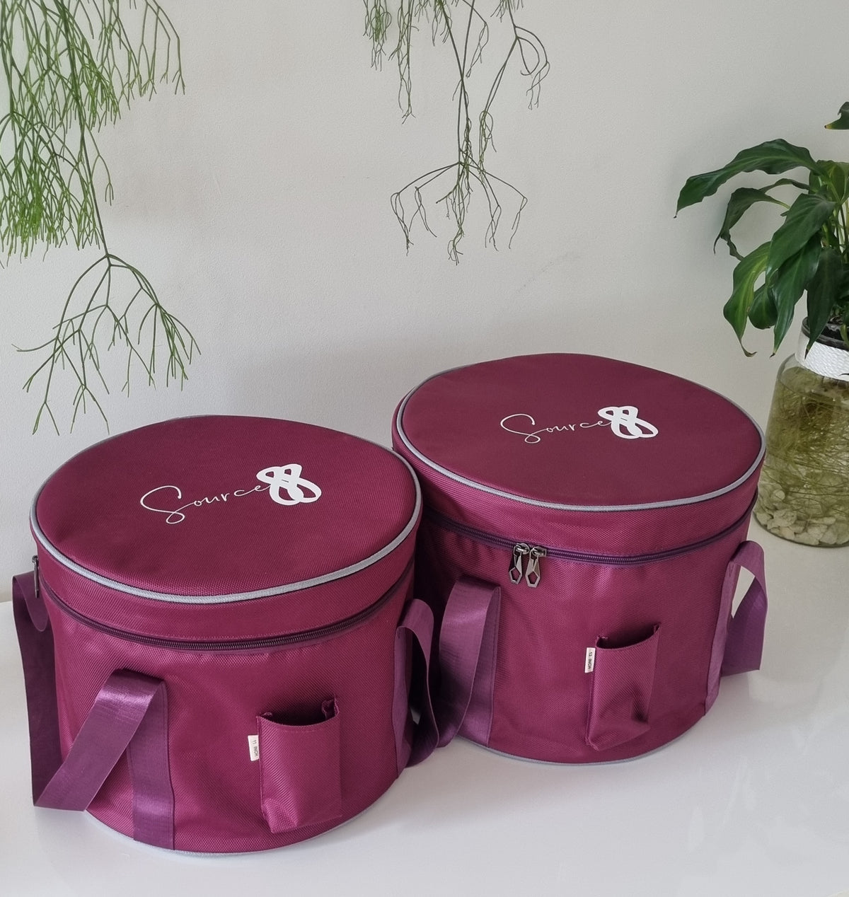 2 x Padded Carry Bags for Full Set of 7 Crystal Singing Bowls with Protective Inserts